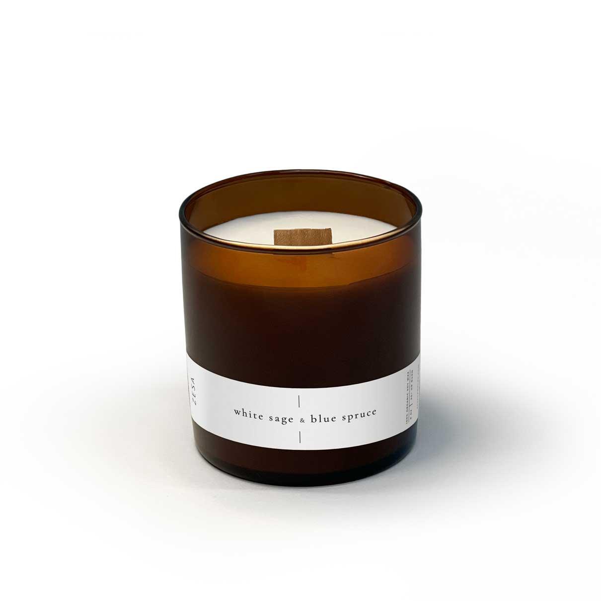 WHITE SAGE + BLUE SPRUCE 9oz - Zesa Candles